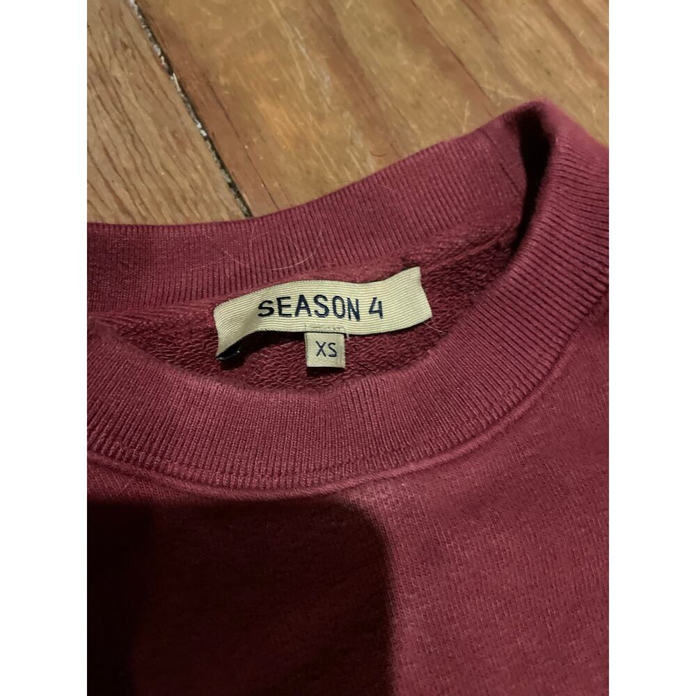 YEEZY SEASON 4 Calabasas Pullover Crewneck Sweatshirt Scorpio Red Size XS
